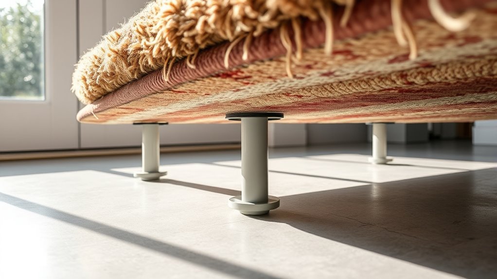 elevate rugs for airflow