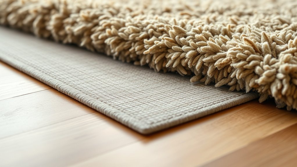 ensure rug is properly laid