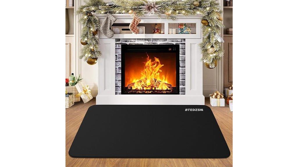 fireproof hearth area rug