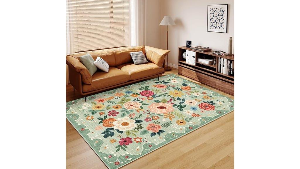 floral boho rug