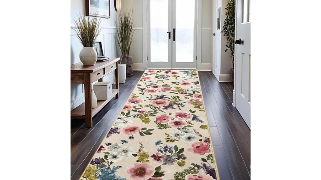floral hallway kitchen rug