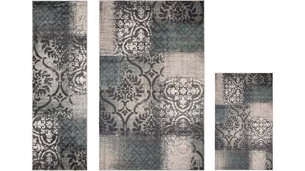 floral patchwork indoor rug
