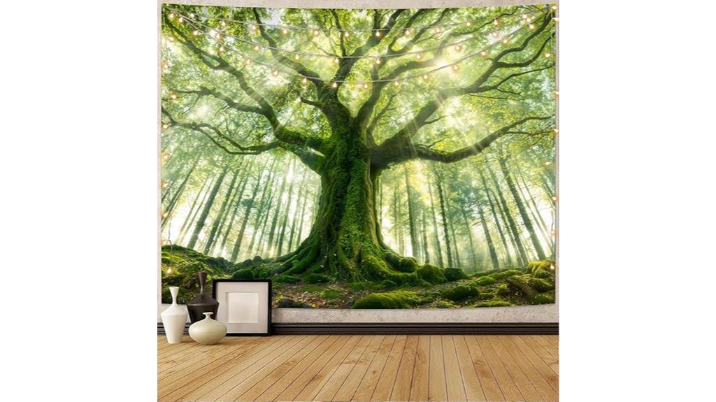 forest tree tapestry size