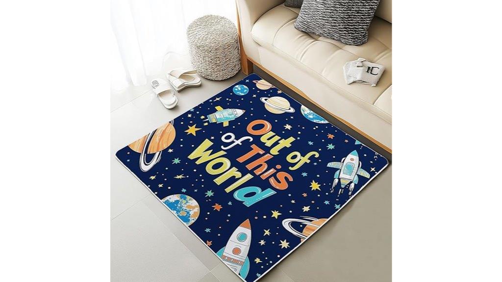 galaxy space planet rug