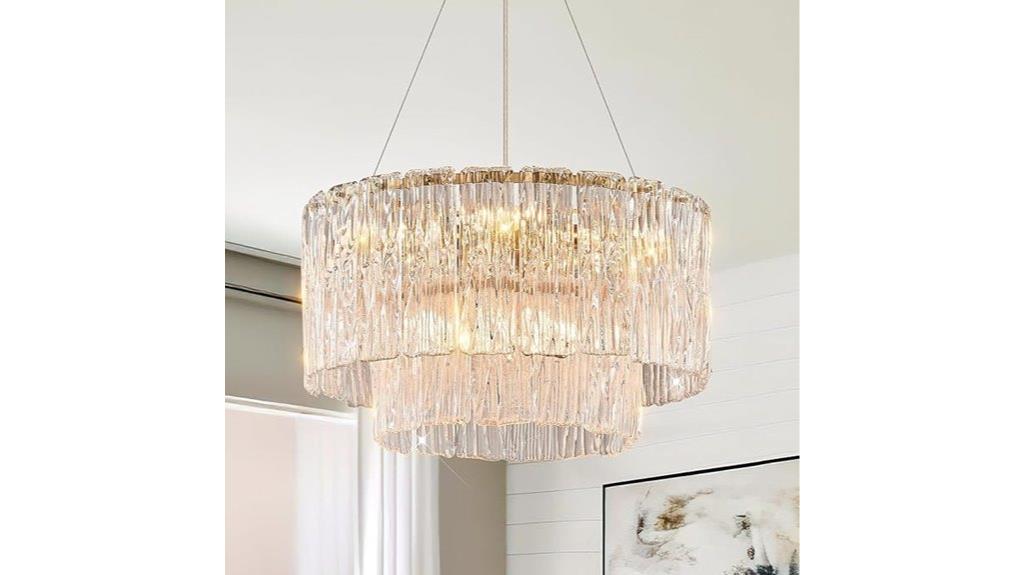 gold crystal pendant lighting