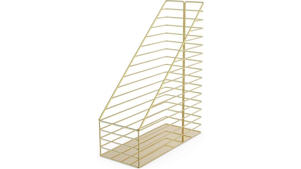 gold metal magazine holder
