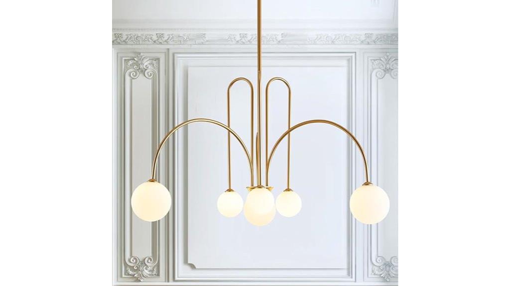 gold sputnik ceiling light