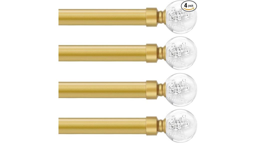 gold window curtain rods