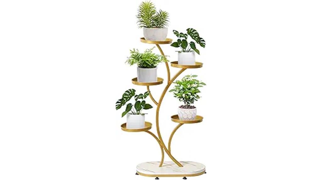 golden 5 tier plant shelf