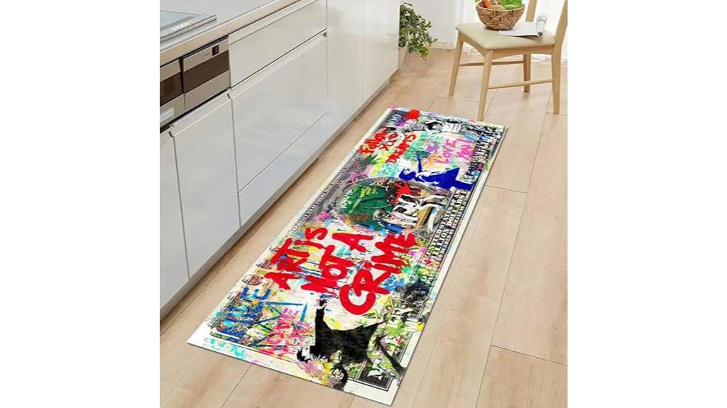 graffiti runner rug design