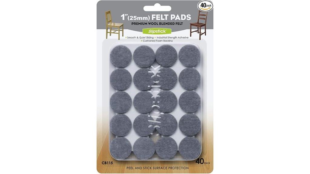 gray 1 inch furniture pads