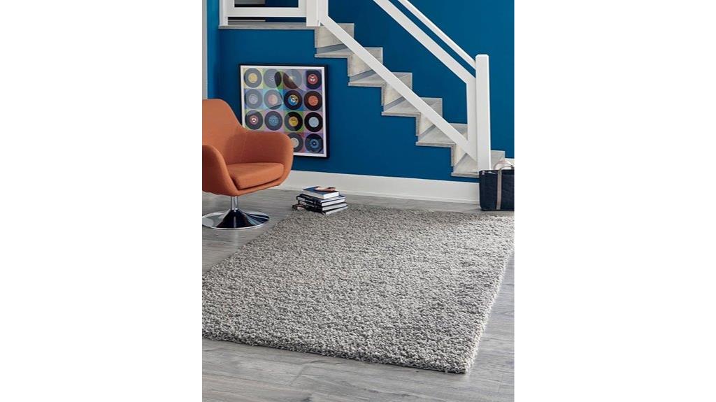 gray shag rug 8x10