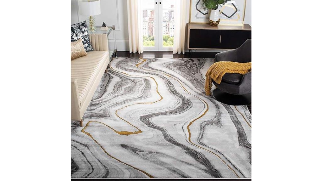 grey gold craft rug