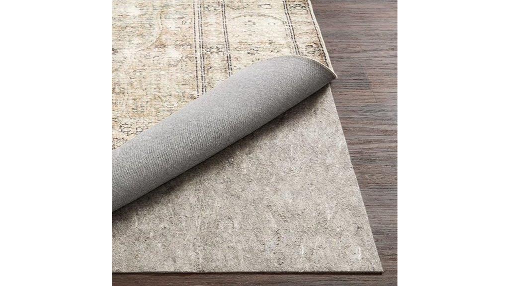grey reversible soft rug pad