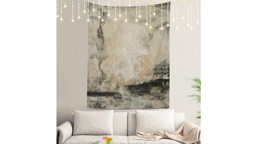 grey watercolor wall tapestry