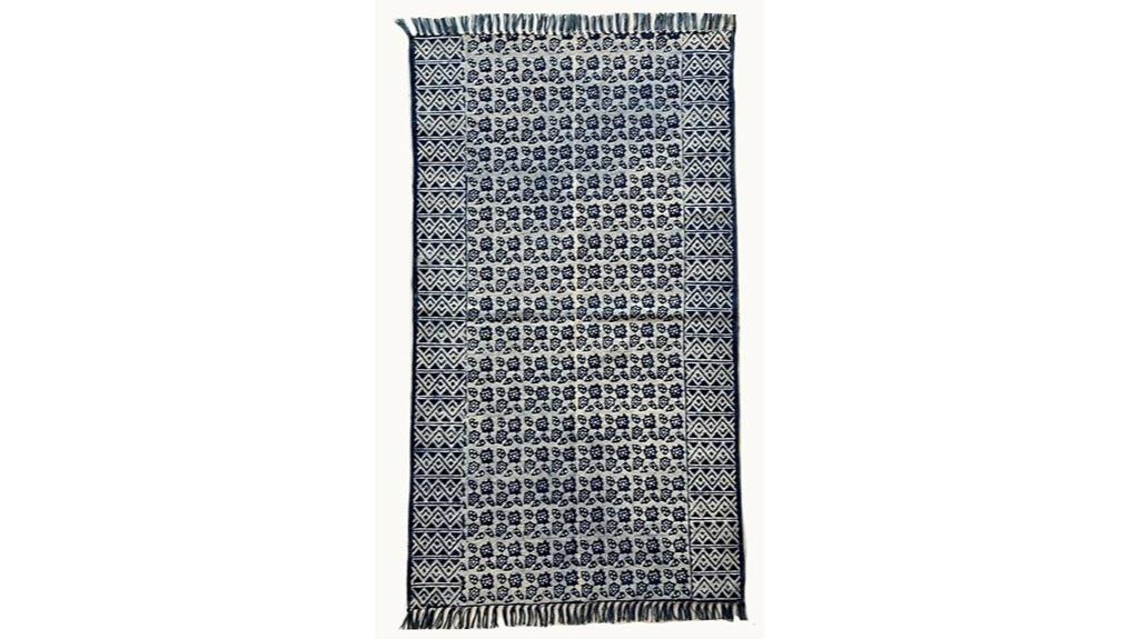 handmade block print rug