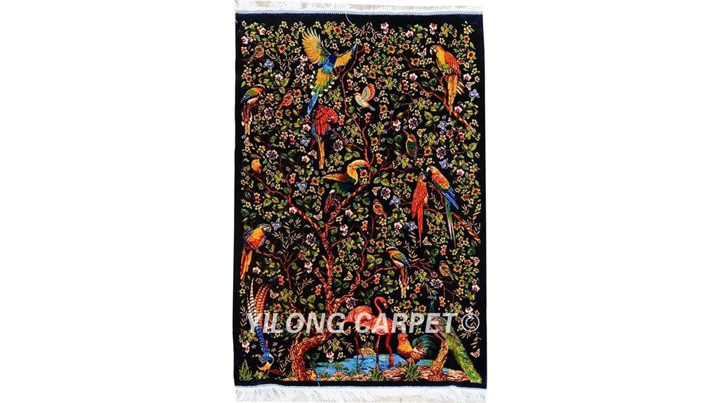 handmade silk area rug