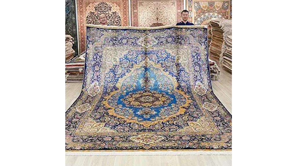 handwoven silk area rug