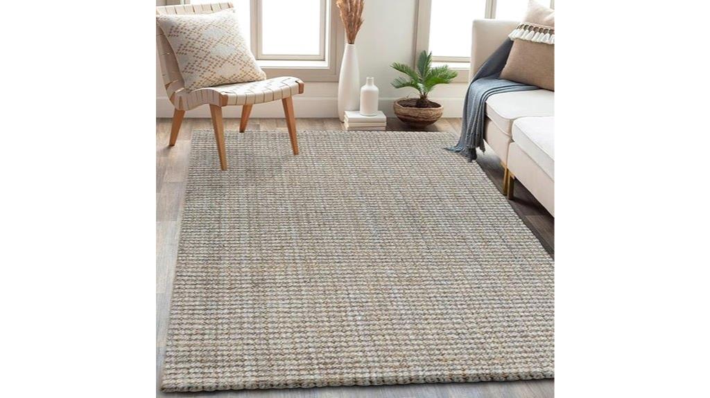 handwoven wool jute rug