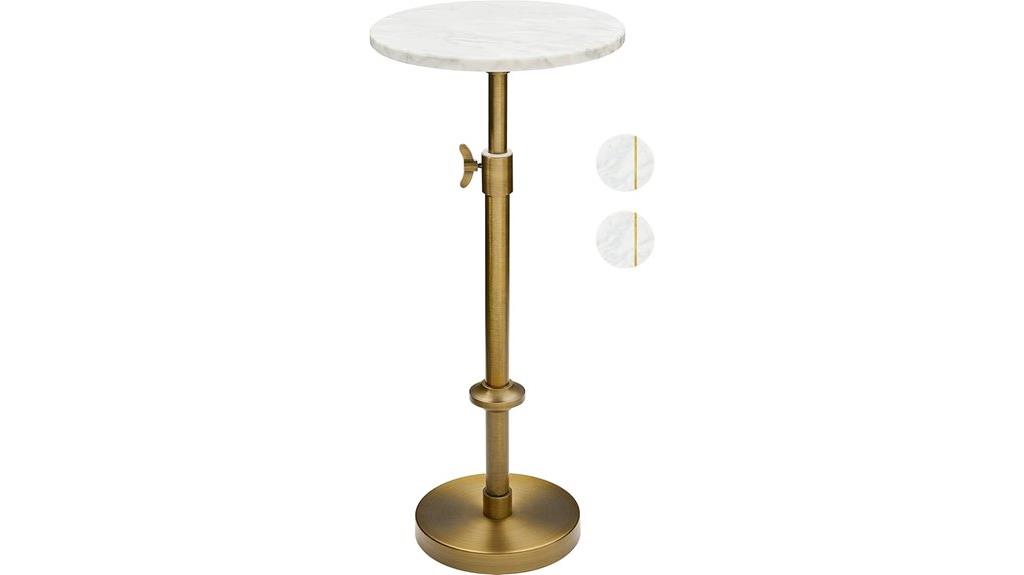height adjustable marble table