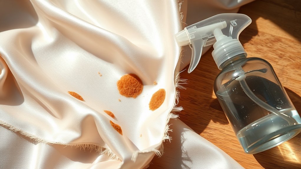 incorrect cleaner damages silk