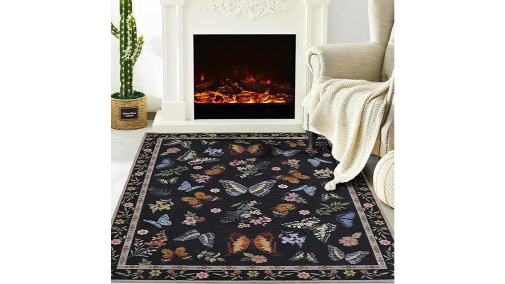 insect floral rug