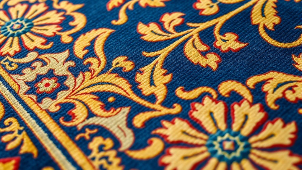 intricate symbolic persian textile