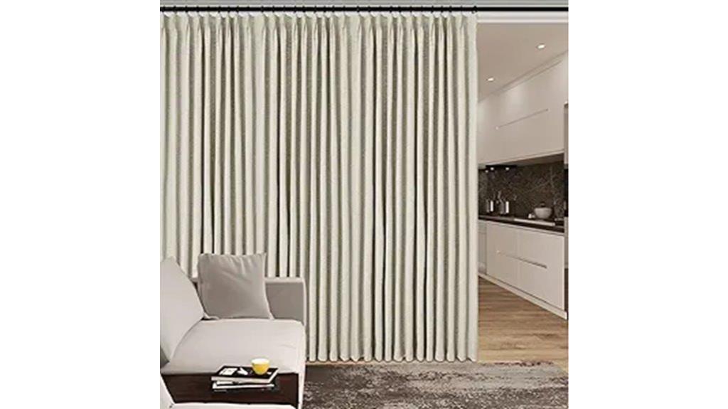 ivory blackout linen drapes