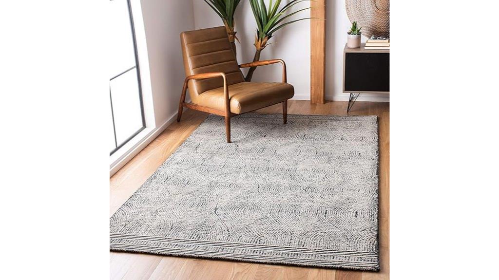 ivory charcoal abstract rug