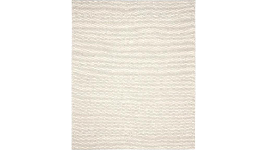 ivory handmade wool rug