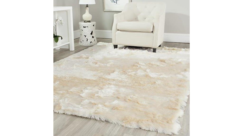 ivory shag rug 6x9