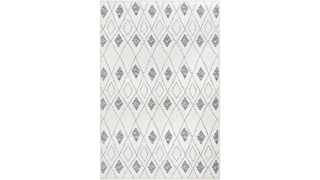 ivory washable rug pattern