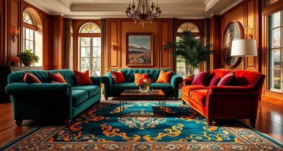 jewel tone rug color schemes