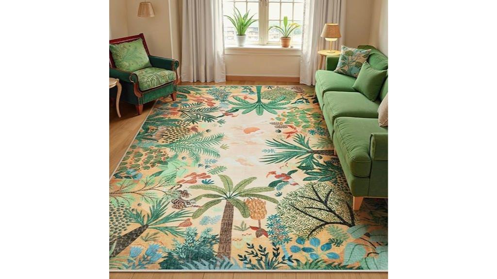 jungle animal print rug