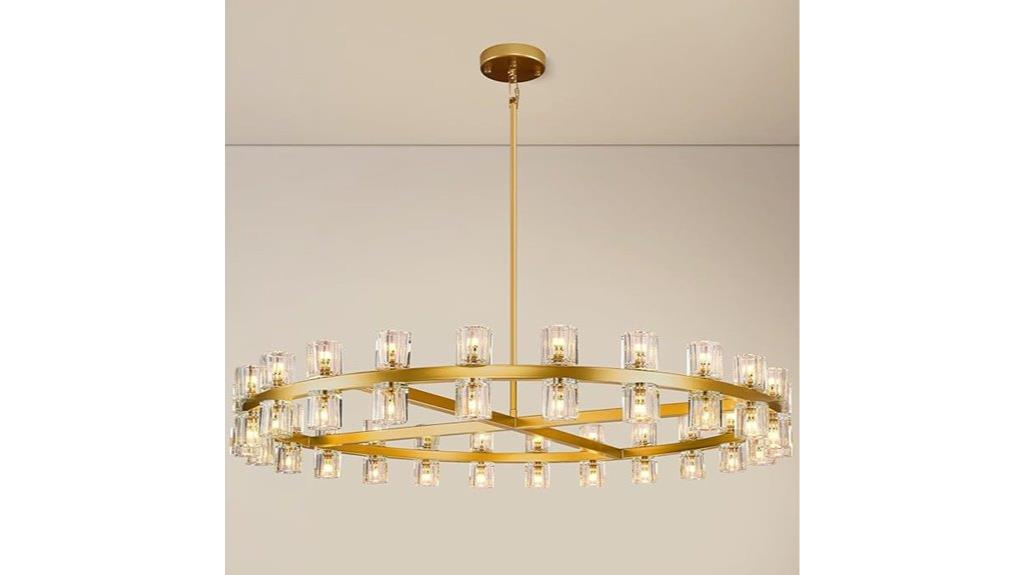 k9 crystal round chandelier