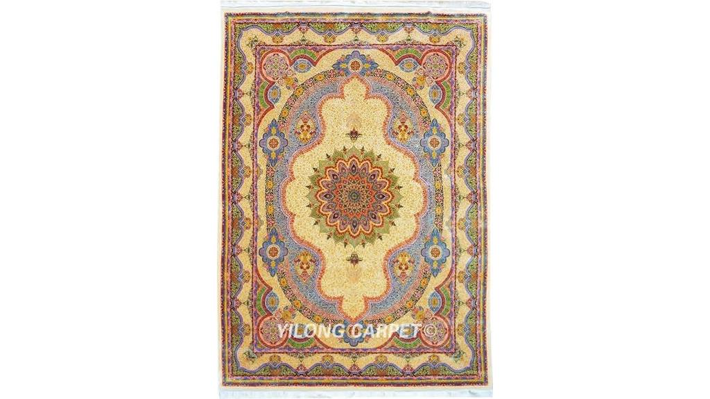 large handmade silk rug