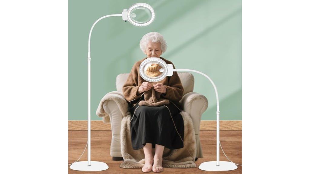 large lighted magnifying glass