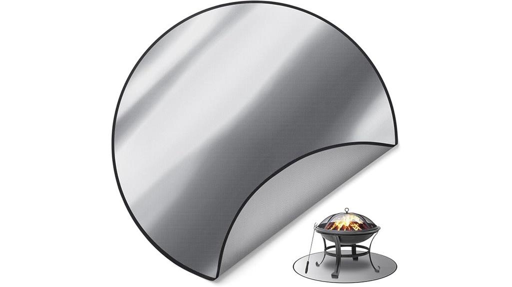 large round fire pit mat