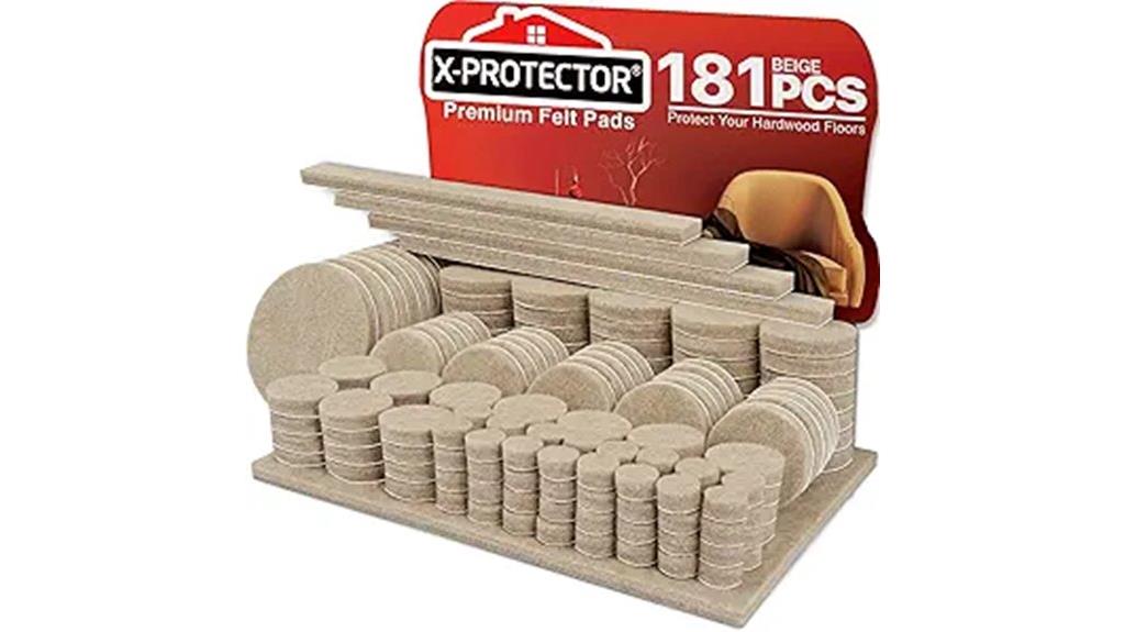 large set of furniture pads