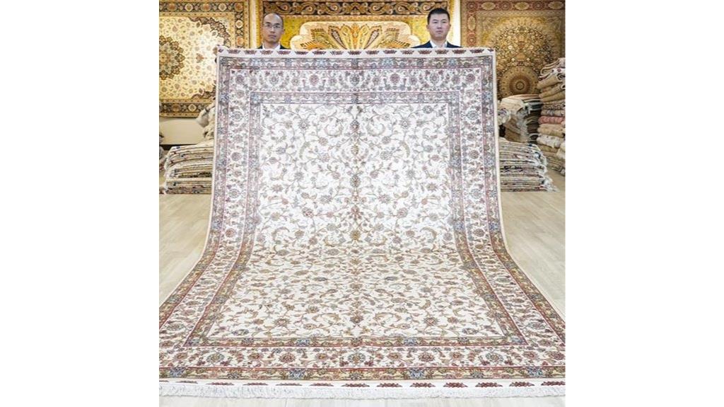 large silk oriental rug