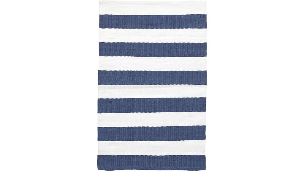 large striped outdoor rug