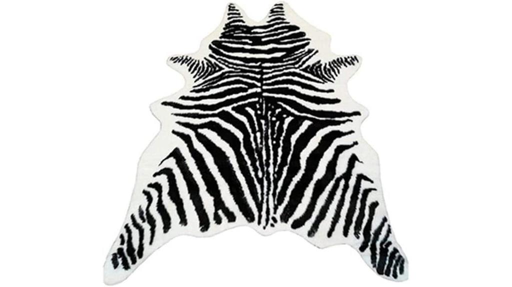 large zebra faux cowhide