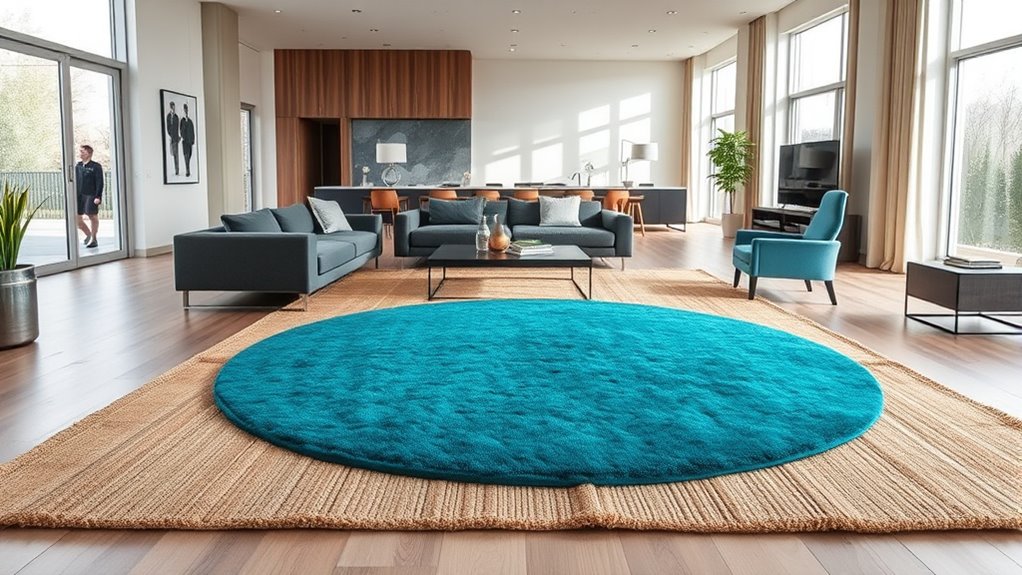 layered rug shape combinations