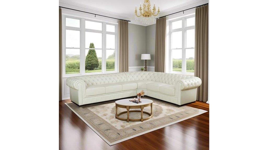 leather l shaped sectional