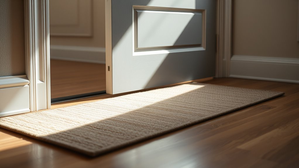 low profile rugs prevent door obstruction