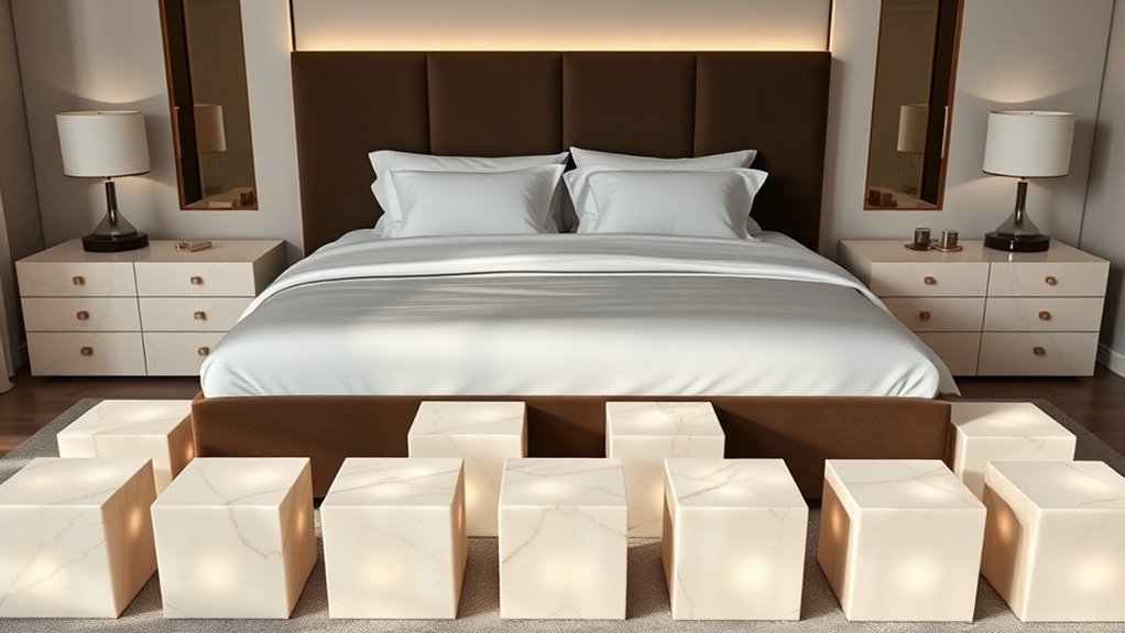 luxurious alabaster nightstand selection