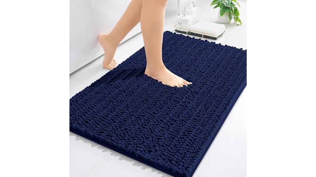 luxurious chenille bathroom rug