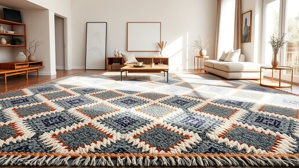 luxurious high pile moroccan rugs