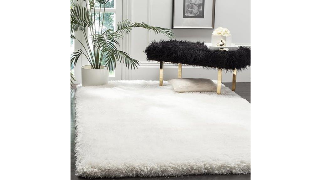 luxurious ivory shag rug
