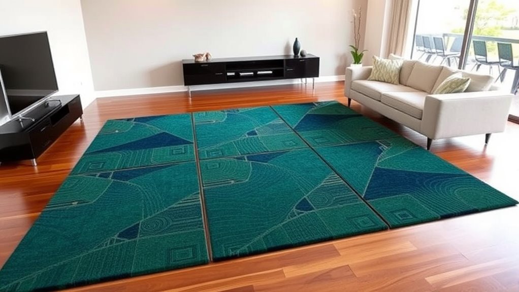 luxurious modular rug tiles